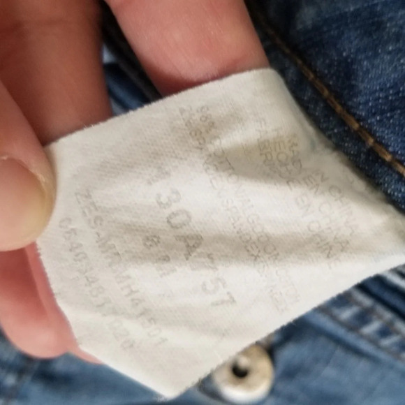 RIDERS BY LEE Blue Denim No Gap Waist Bootcut Jeans Size 8 - Picture 5 of 5